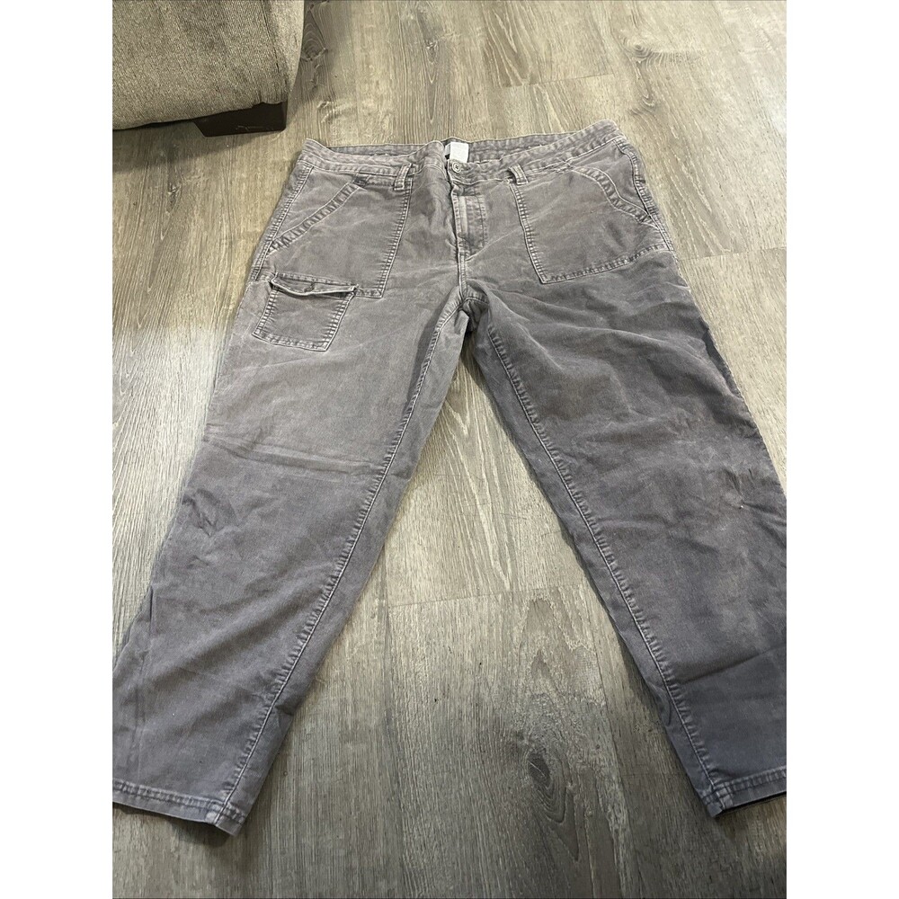 Time And True Women’s High Rise Grey Corduroy Pants Size 20